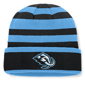 Men's Fanatics Black/Light Blue Utah Mammoth Fundamental Steady Cuffed Knit Hat