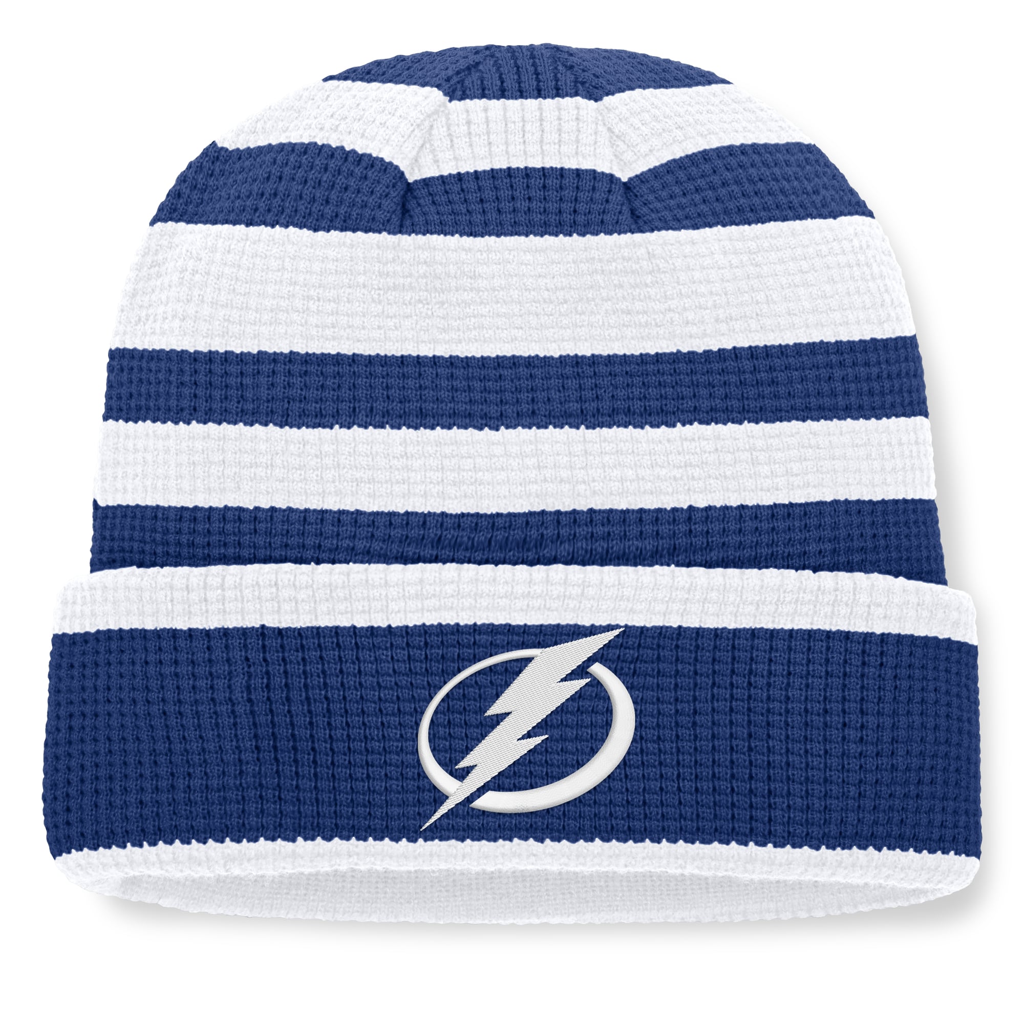 Men's Fanatics Blue/White Tampa Bay Lightning Fundamental Steady Cuffed Knit Hat