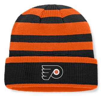 Men's Fanatics Black/Orange Philadelphia Flyers Fundamental Steady Cuffed Knit Hat