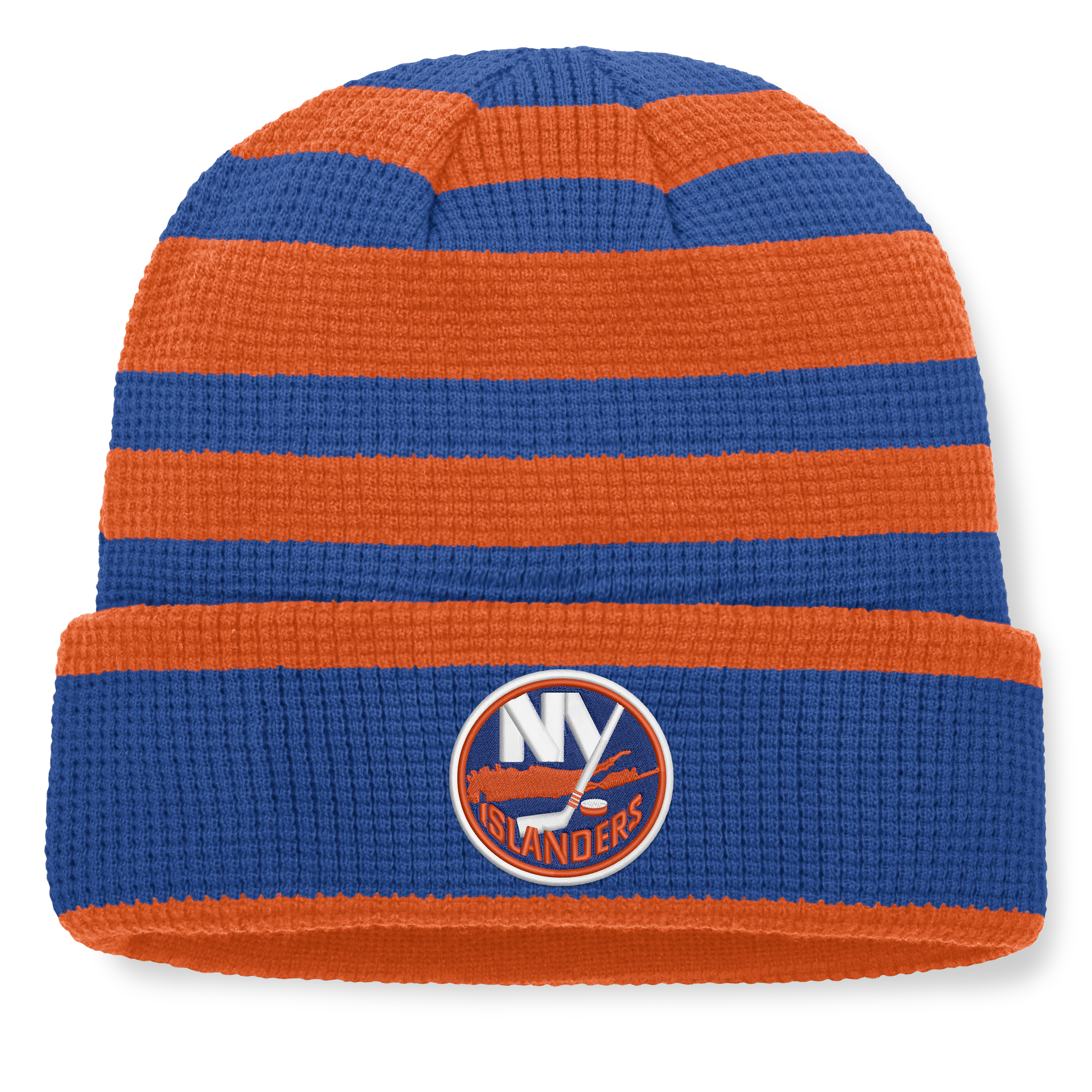 Men's Fanatics Royal/Orange New York Islanders Fundamental Steady Cuffed Knit Hat
