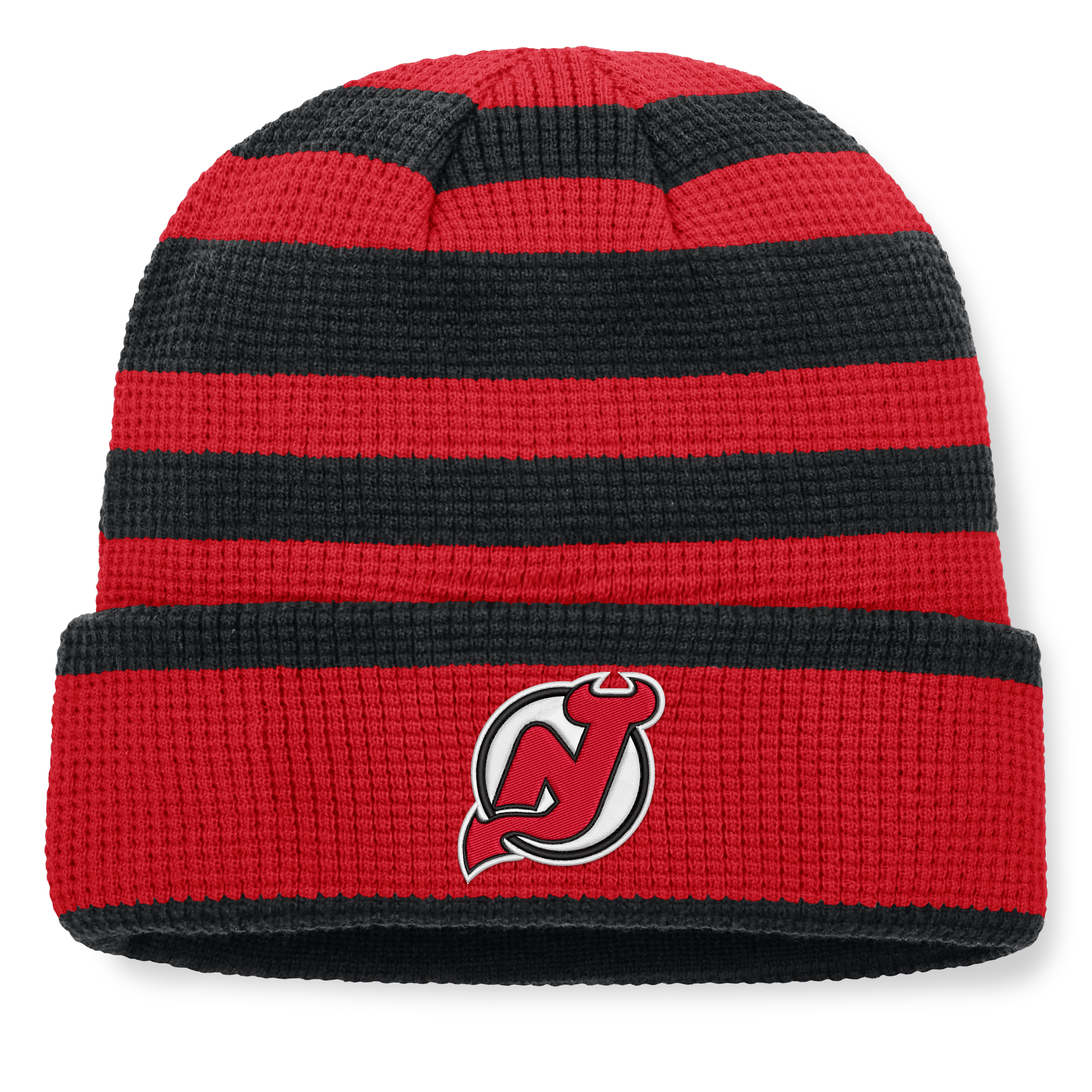 Men's Fanatics Red/Black New Jersey Devils Fundamental Steady Cuffed Knit Hat