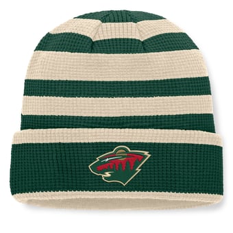 Men's Fanatics Green/Cream Minnesota Wild Fundamental Steady Cuffed Knit Hat