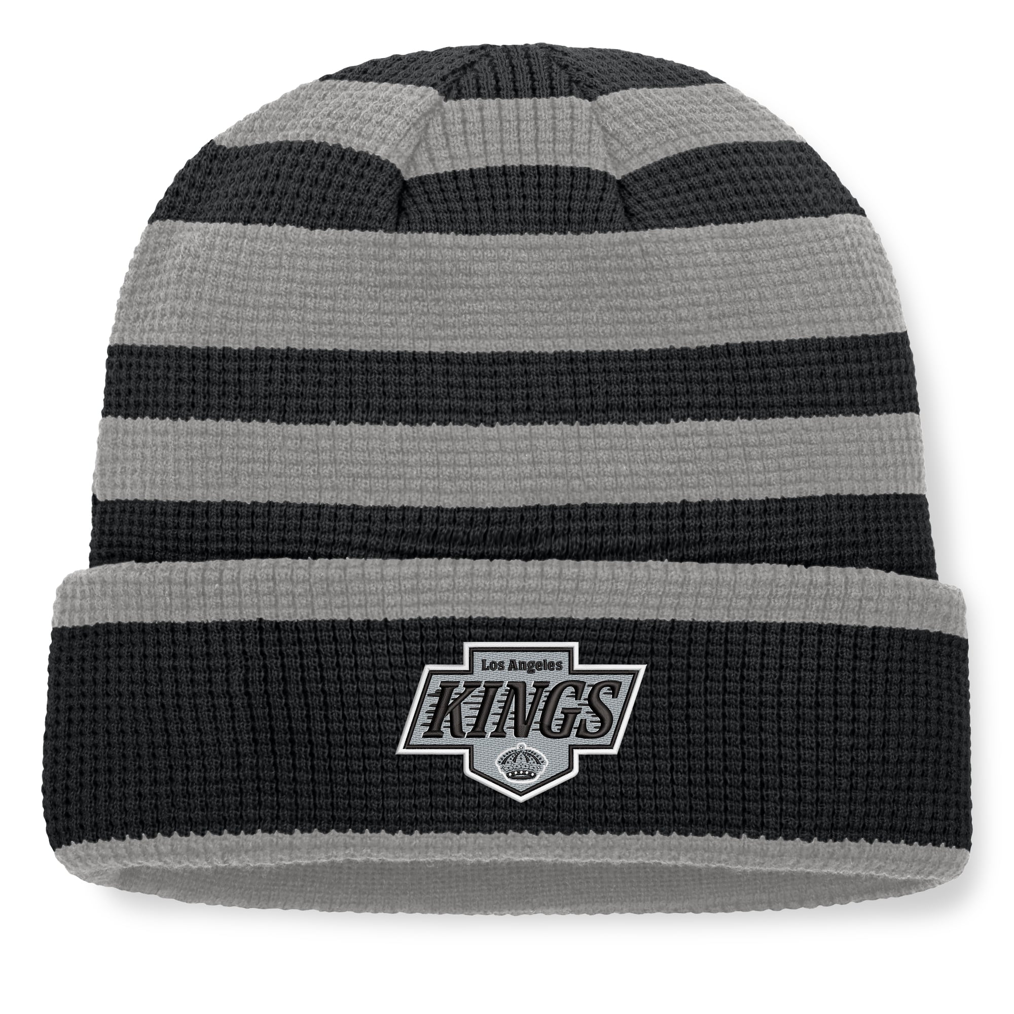 Men's Fanatics Black/Silver Los Angeles Kings Fundamental Steady Cuffed Knit Hat