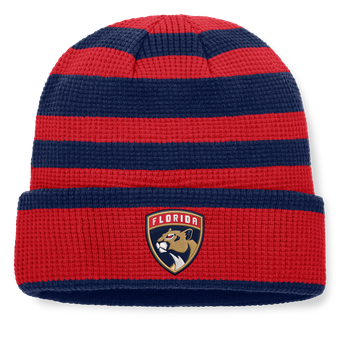 Men's Fanatics Red/Navy Florida Panthers Fundamental Steady Cuffed Knit Hat