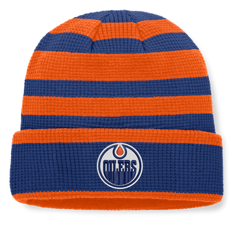 Men's Fanatics Royal/Orange Edmonton Oilers Fundamental Steady Cuffed Knit Hat