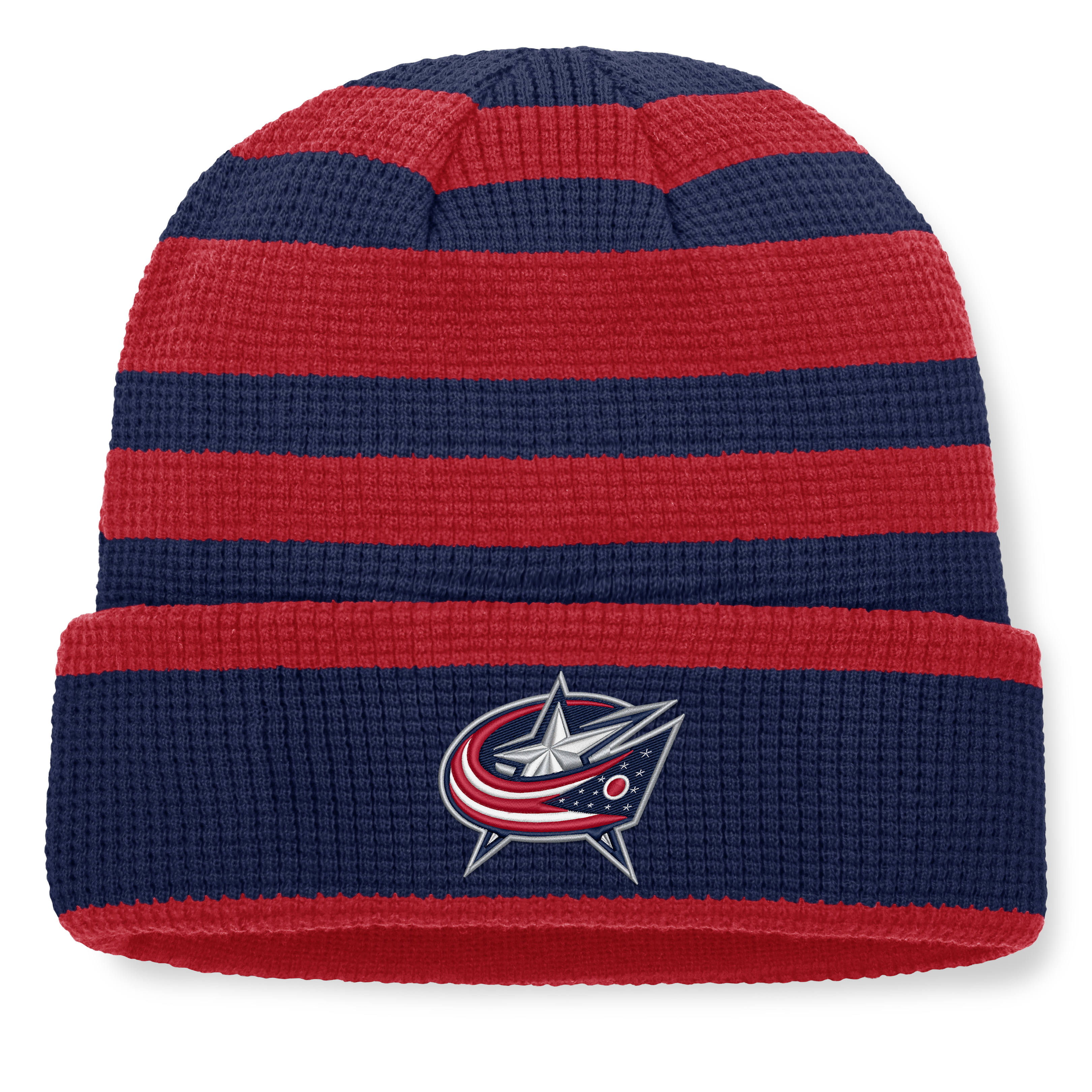 Men's Fanatics Navy/Red Columbus Blue Jackets Fundamental Steady Cuffed Knit Hat