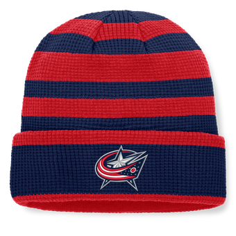 Men's Fanatics Navy/Red Columbus Blue Jackets Fundamental Steady Cuffed Knit Hat