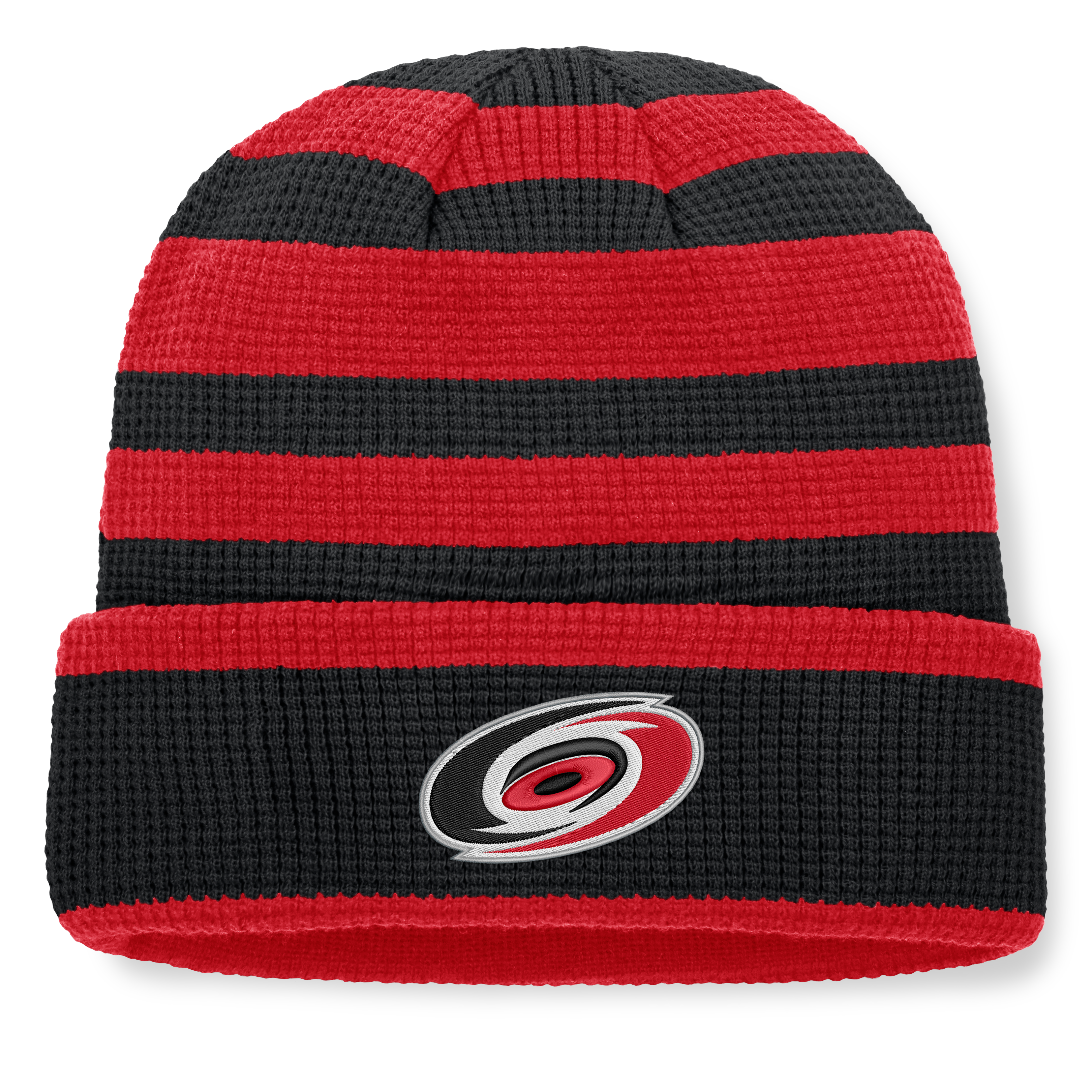 Men's Fanatics Black/Red Carolina Hurricanes Fundamental Steady Cuffed Knit Hat
