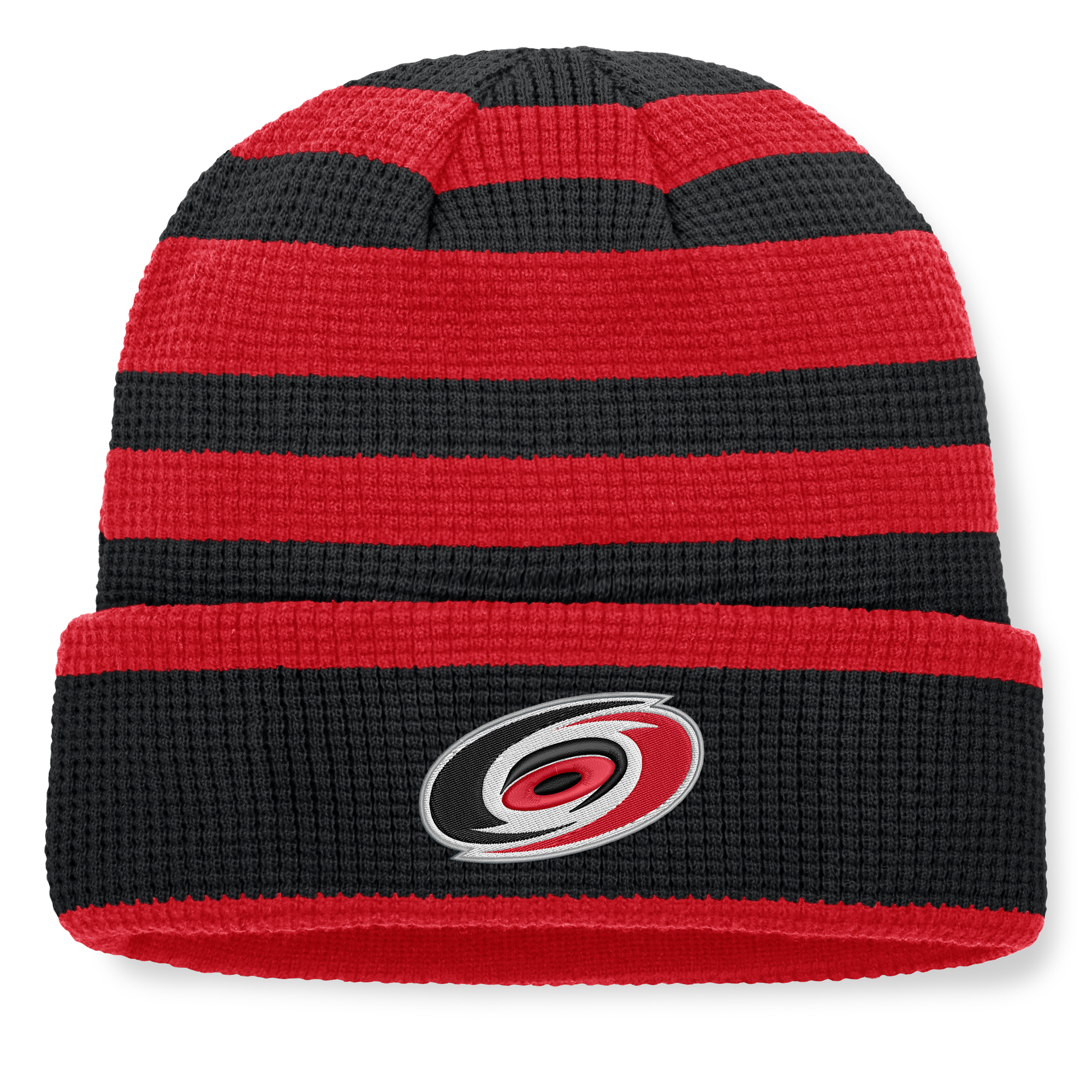 Men's Fanatics Black/Red Carolina Hurricanes Fundamental Steady Cuffed Knit Hat