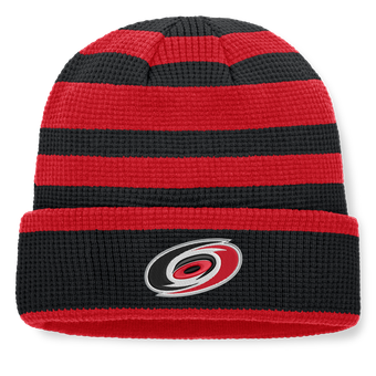 Men's Fanatics Black/Red Carolina Hurricanes Fundamental Steady Cuffed Knit Hat