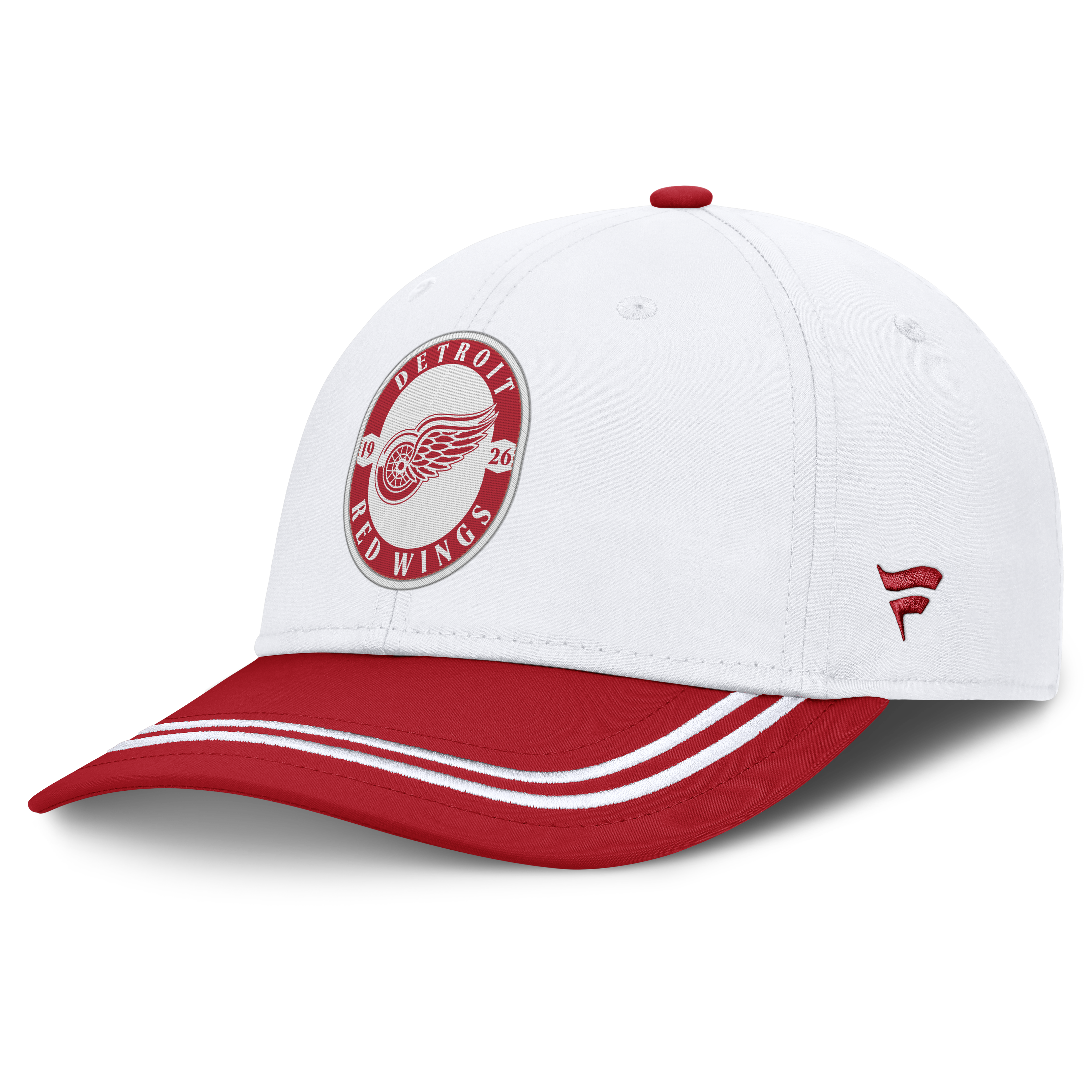 Men's Fanatics White/Red Detroit Red Wings Fundamental Stretch Hat