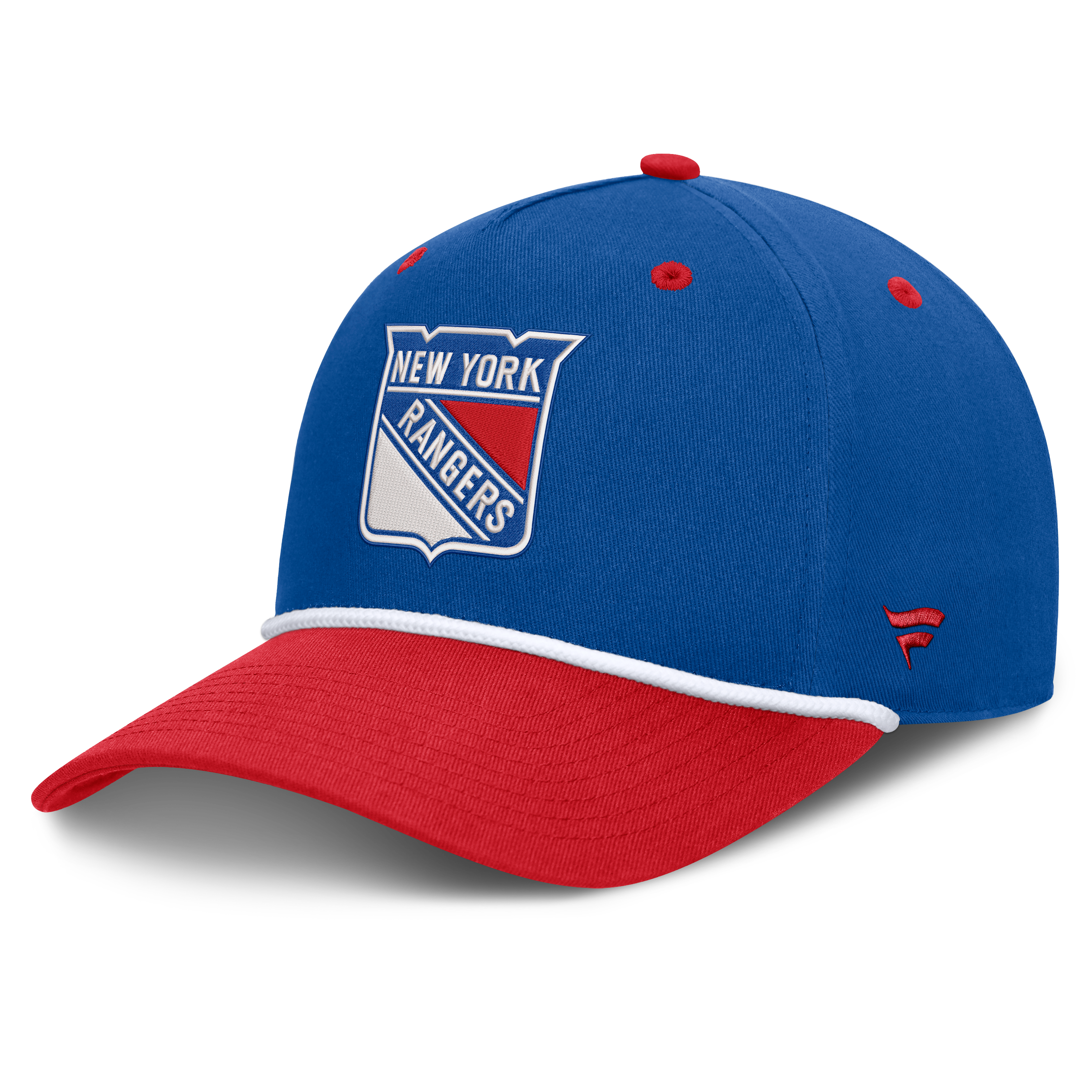 Men's Fanatics Blue/Red New York Rangers Fundamental Power Play A-Frame Adjustable Hat