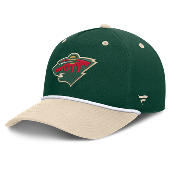 Men's Fanatics Green/Cream Minnesota Wild Fundamental Power Play A-Frame Adjustable Hat