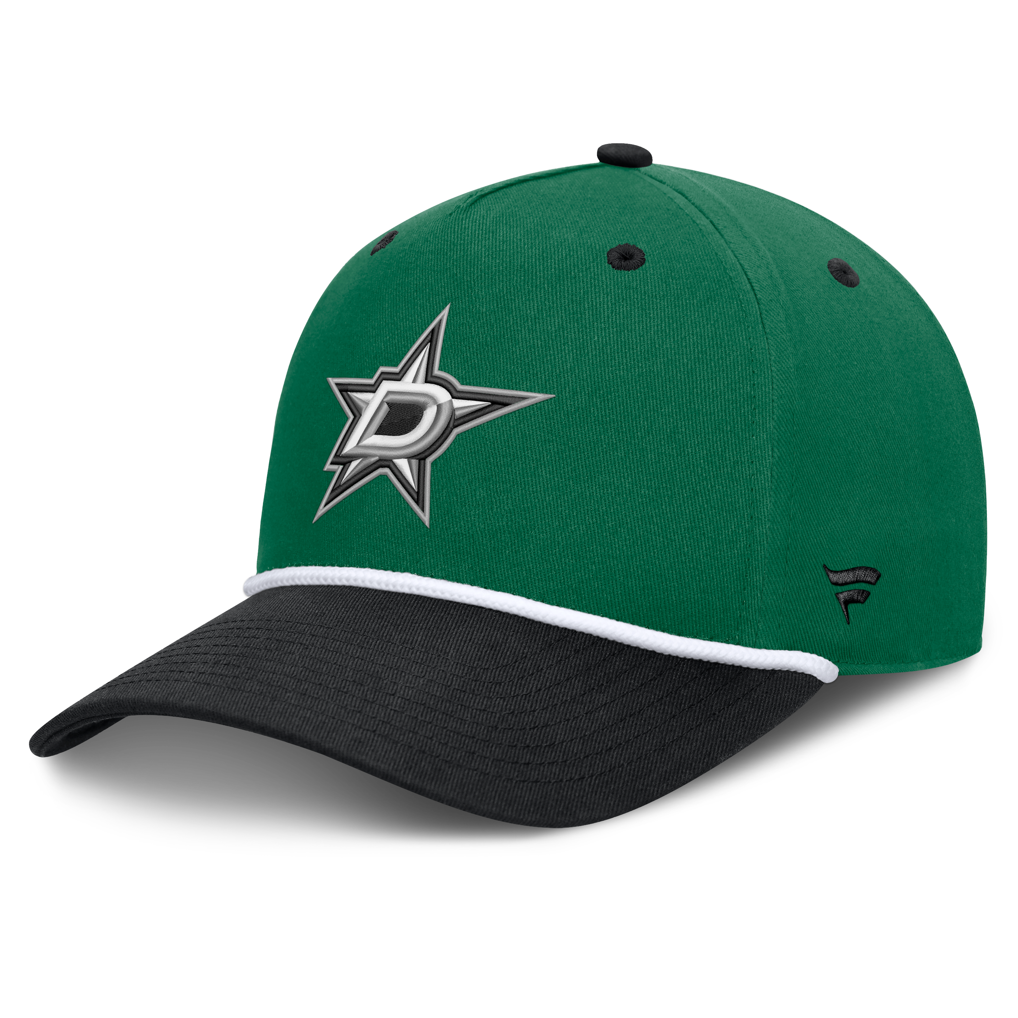 Men's Fanatics Green/Black Dallas Stars Fundamental Power Play A-Frame Adjustable Hat