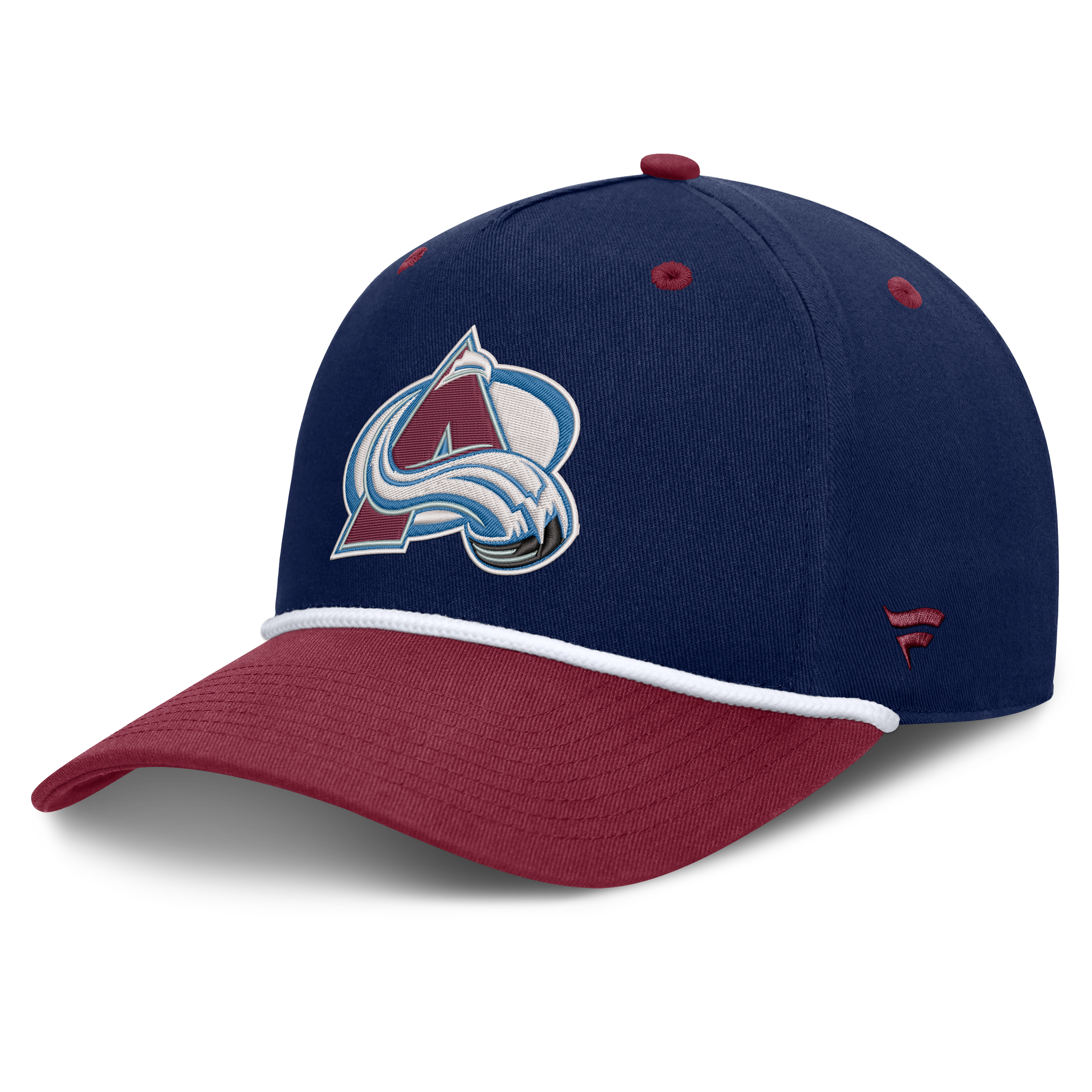 Men's Fanatics Navy/Burgundy Colorado Avalanche Fundamental Power Play A-Frame Adjustable Hat