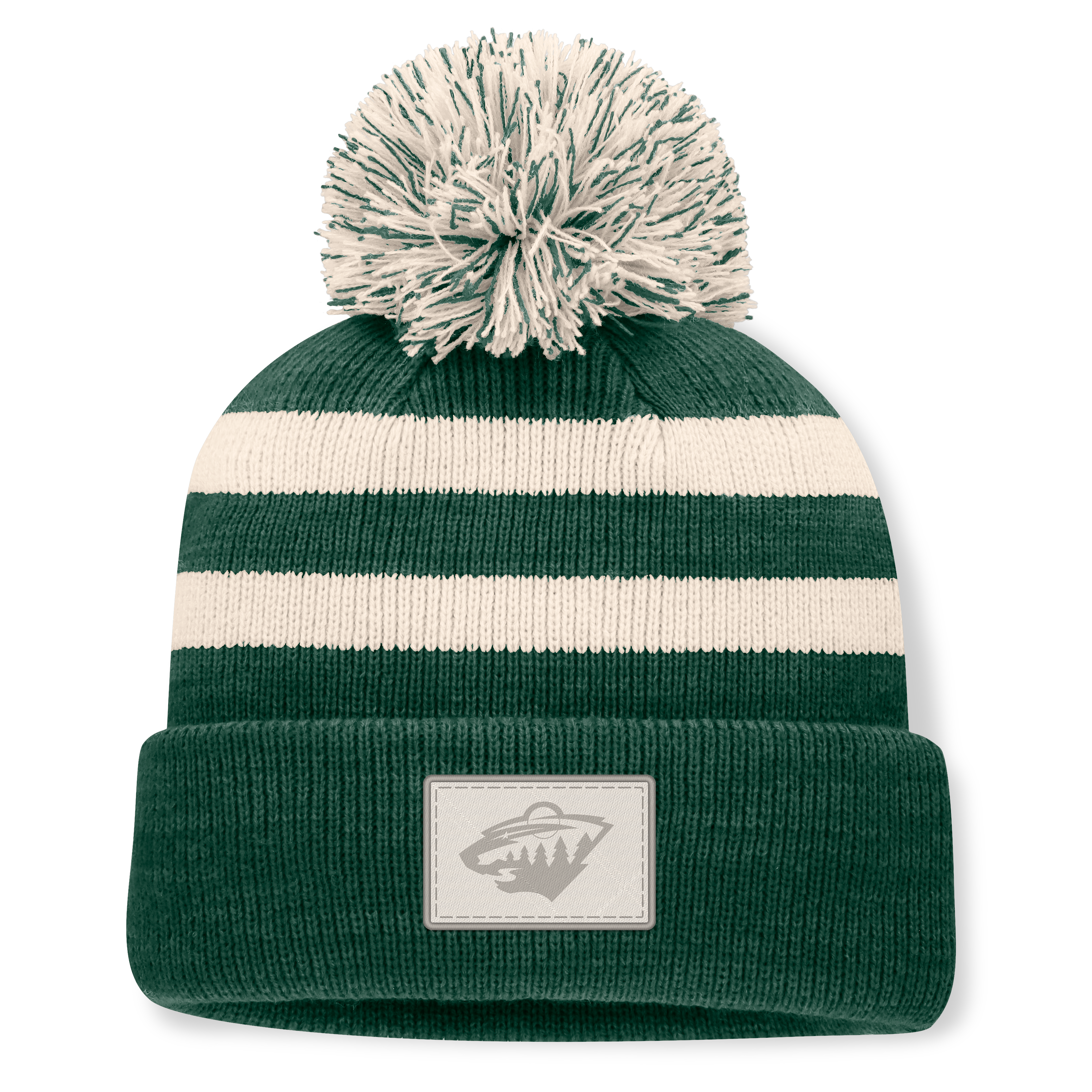 Women's Fanatics Green Minnesota Wild Fundamental Cottage Cuffed Knit Hat with Pom