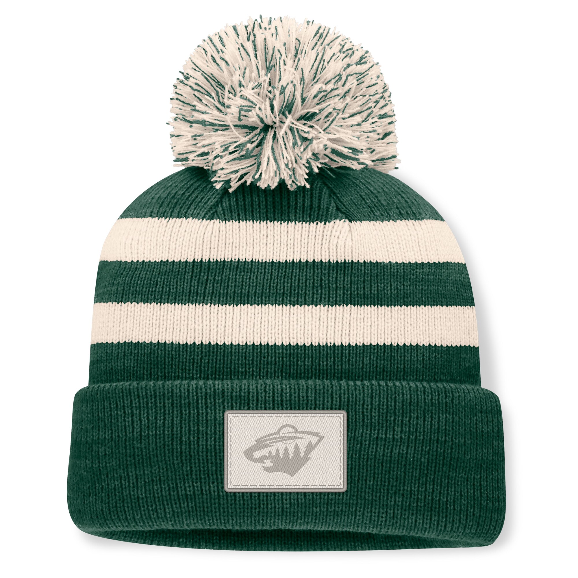 Women's Fanatics  Green Minnesota Wild Fundamental Cottage Cuffed Knit Hat with Pom