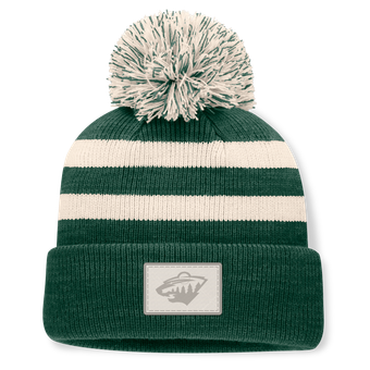 Women's Fanatics  Green Minnesota Wild Fundamental Cottage Cuffed Knit Hat with Pom