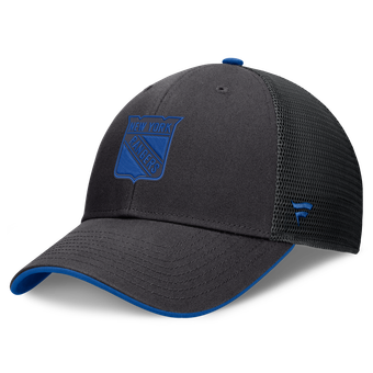 Men's Fanatics Black New York Rangers Fundamental Limits Trucker Adjustable Hat