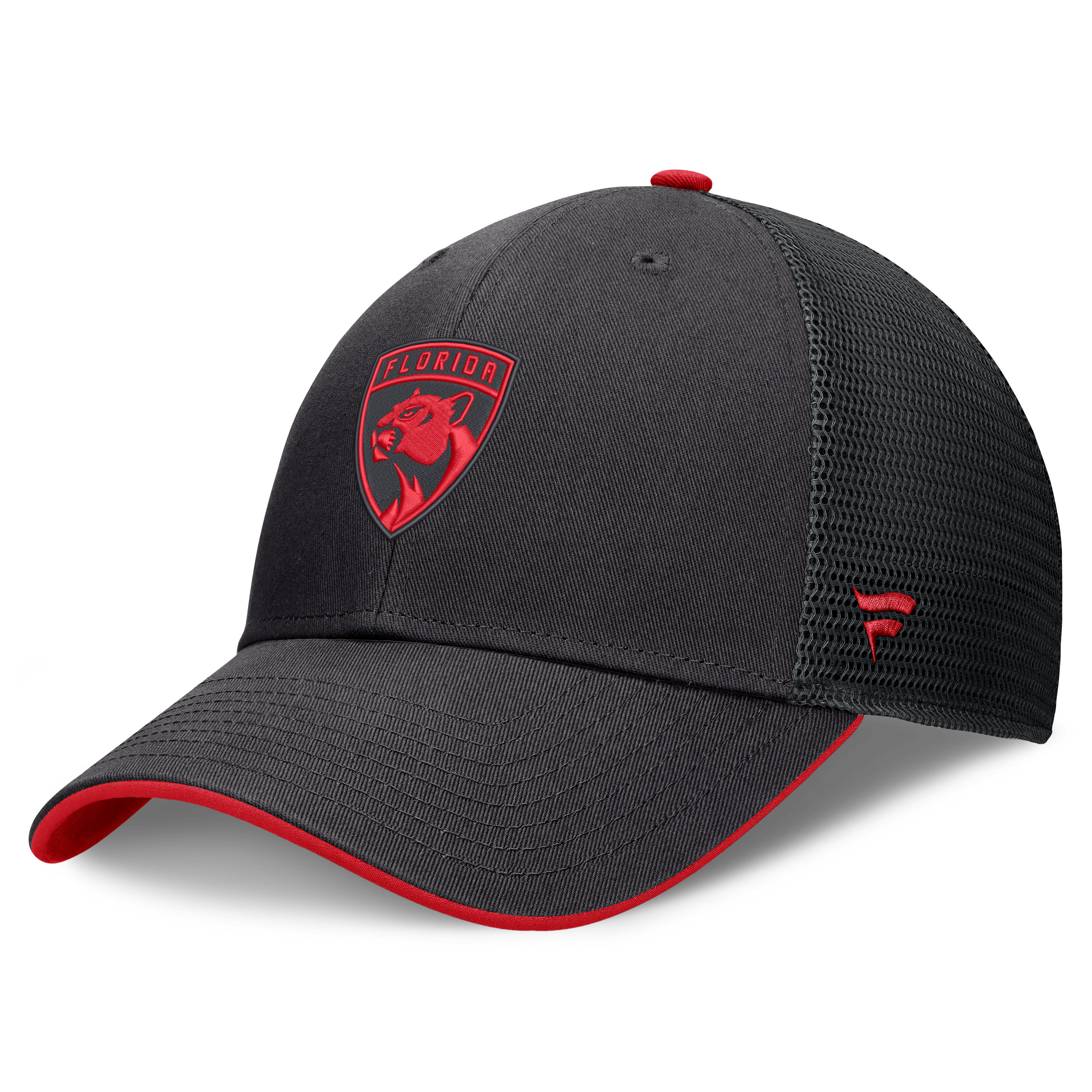 Men's Fanatics Black Florida Panthers Fundamental Limits Trucker Adjustable Hat