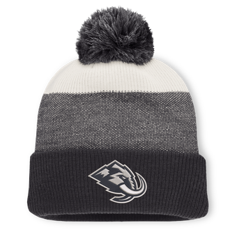 Men's Fanatics Black/Light Beige Utah Mammoth Monochrome Cuffed Knit Hat with Pom