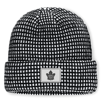 Men's Fanatics Black Toronto Maple Leafs Fundamental Scheme Ribbed Cuffed Knit Hat
