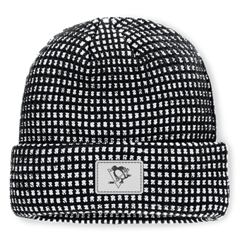 Men's Fanatics Black Pittsburgh Penguins Fundamental Scheme Ribbed Cuffed Knit Hat