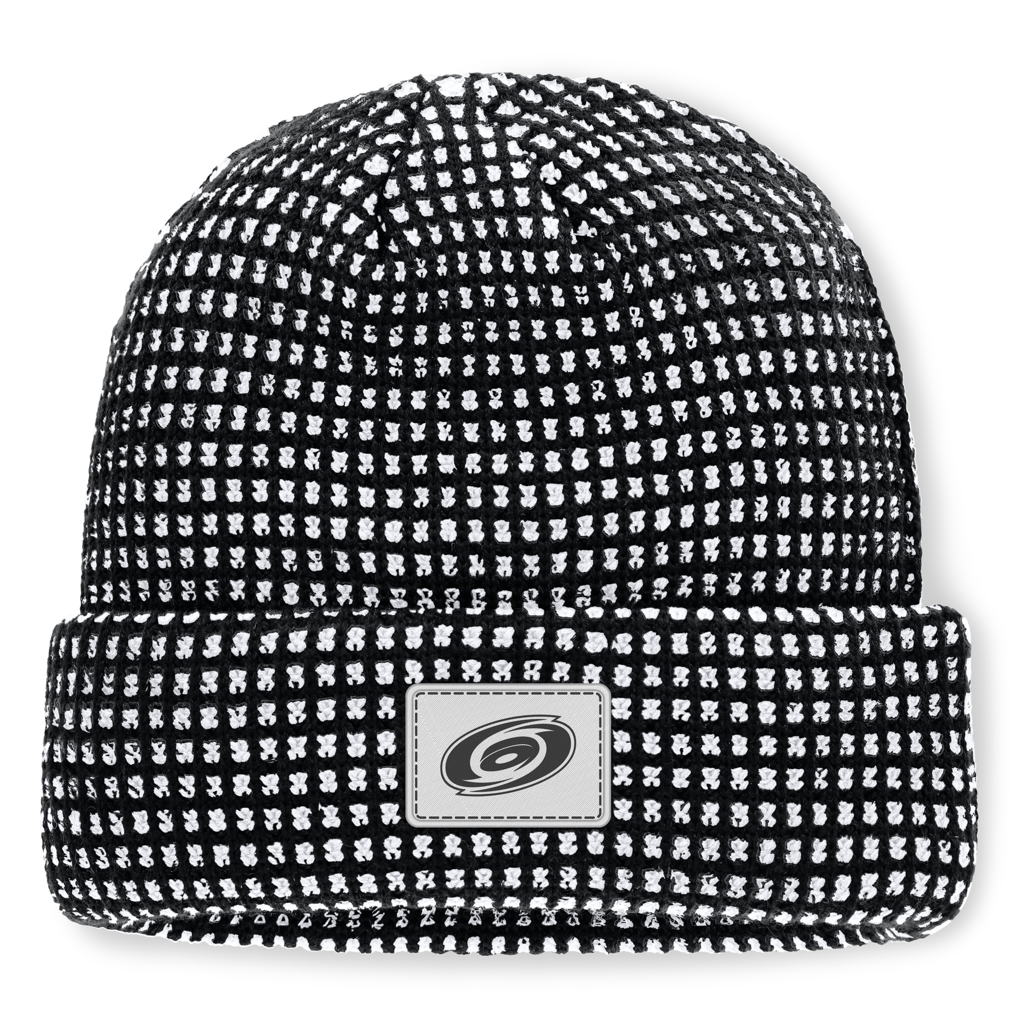 Men's Fanatics Black Carolina Hurricanes Fundamental Scheme Ribbed Cuffed Knit Hat