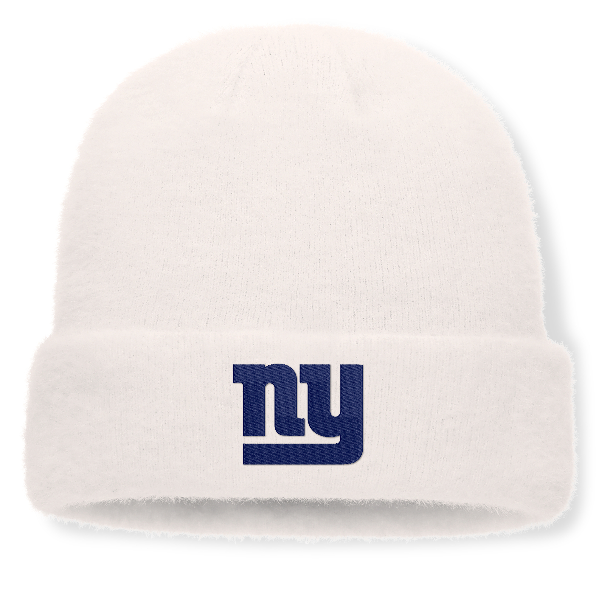 Women's Fanatics White New York Giants Puff Fuzzy Fleece Cuffed Knit Hat