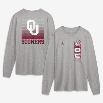 Men's Jordan Brand  Gray Oklahoma Sooners Primetime Long Sleeve T-Shirt