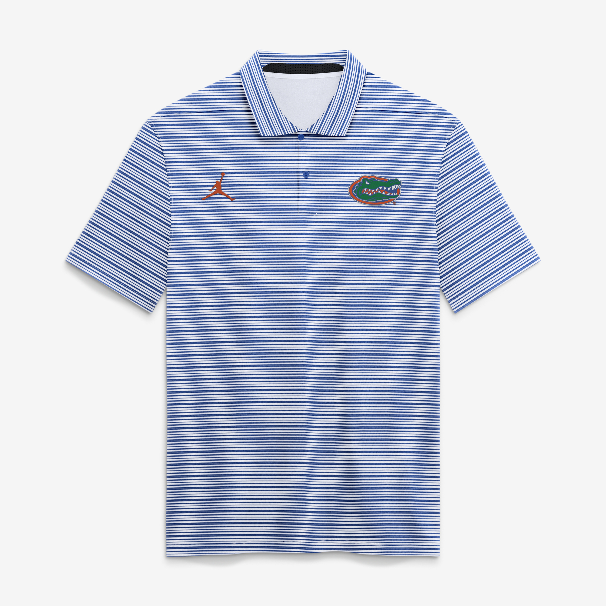 Men's Jordan Brand  Royal Florida Gators Primetime Vapor Striped Dri-FIT Polo