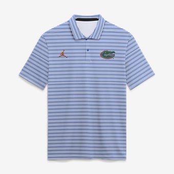Men's Jordan Brand  Royal Florida Gators Primetime Vapor Striped Dri-FIT Polo
