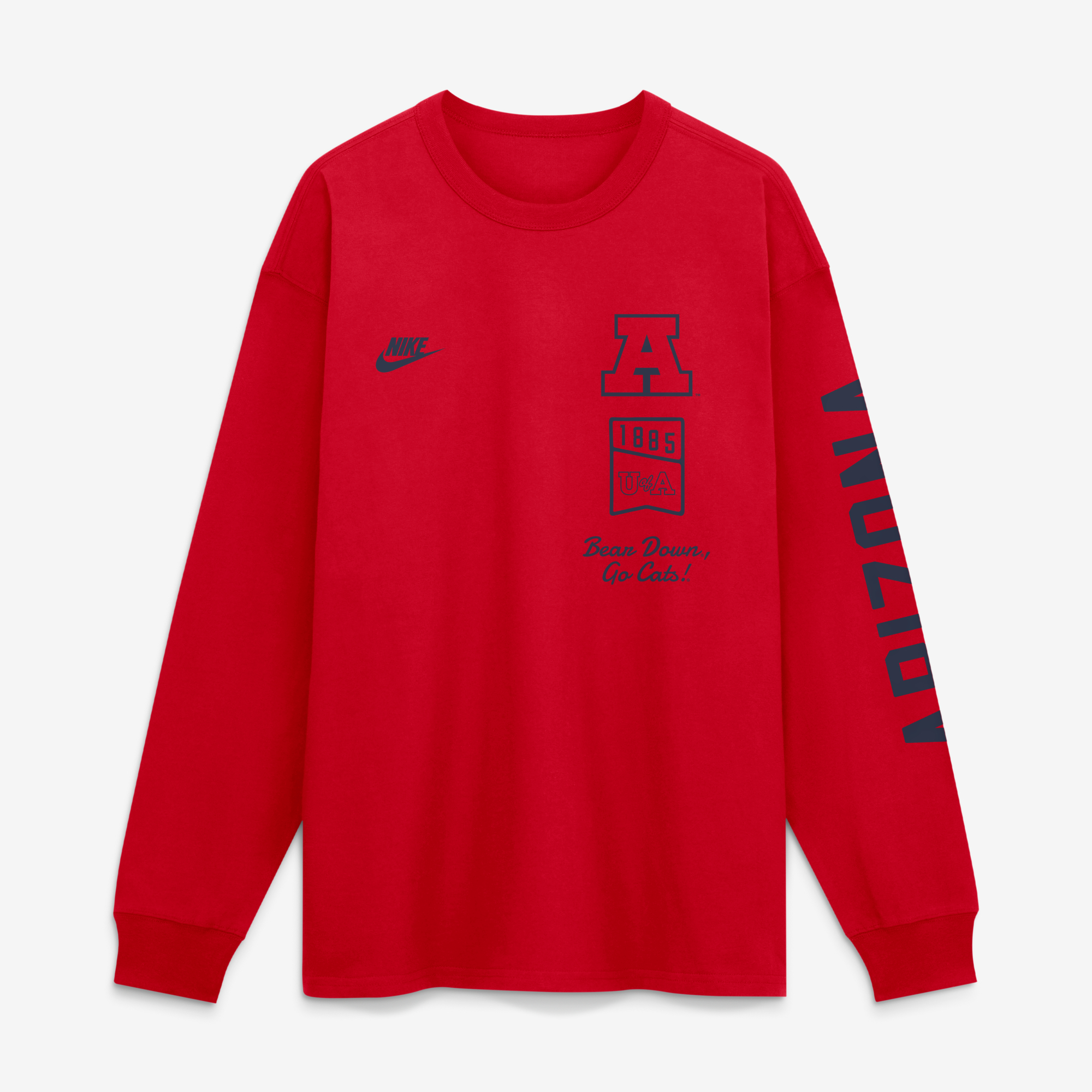 Men's Nike  Red Arizona Wildcats Max 90 Legacy Multi Graphic Long Sleeve T-Shirt