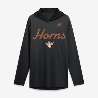 Men's Nike  Black Texas Longhorns Tri-Blend Dri-FIT Long Sleeve Hooded T-Shirt