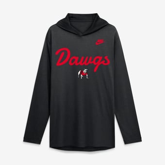 Men's Nike  Black Georgia Bulldogs Tri-Blend Dri-FIT Long Sleeve Hooded T-Shirt