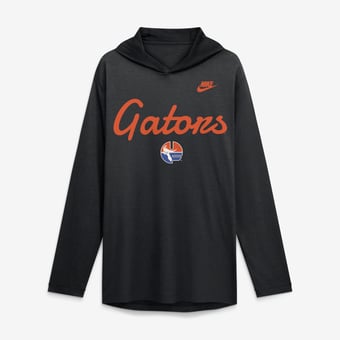 Men's Nike  Black Florida Gators Tri-Blend Dri-FIT Long Sleeve Hooded T-Shirt