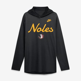 Men's Nike  Black Florida State Seminoles Tri-Blend Dri-FIT Long Sleeve Hooded T-Shirt