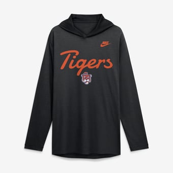 Men's Nike  Black Clemson Tigers Tri-Blend Dri-FIT Long Sleeve Hooded T-Shirt