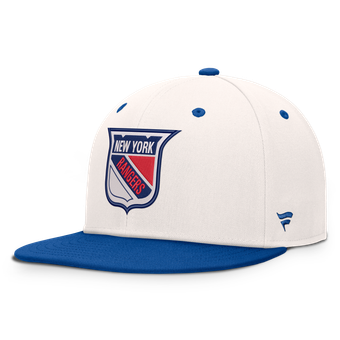 Men's Fanatics Cream/Royal New York Rangers Heritage Ballpark Snapback Hat