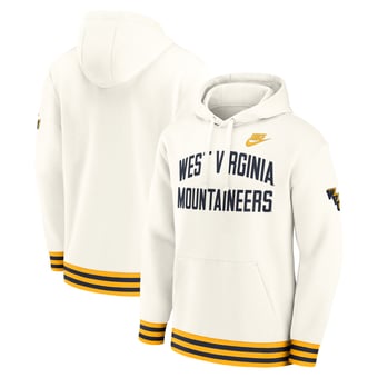 Men's Nike  Cream West Virginia Mountaineers Legacy Retro Pullover Hoodie