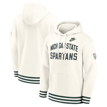 Men's Nike  Cream Michigan State Spartans Legacy Retro Pullover Hoodie