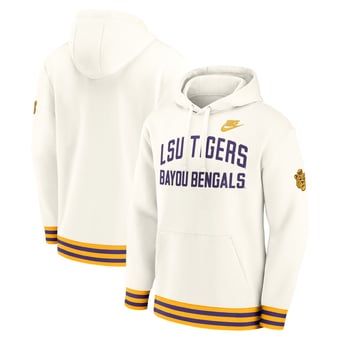 Men's Nike  Cream LSU Tigers Legacy Retro Pullover Hoodie