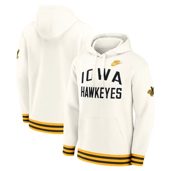 Men's Nike  Cream Iowa Hawkeyes Legacy Retro Pullover Hoodie