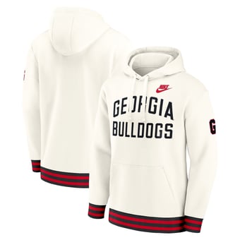 Men's Nike  Cream Georgia Bulldogs Legacy Retro Pullover Hoodie