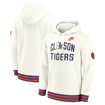 Men's Nike  Cream Clemson Tigers Legacy Retro Pullover Hoodie