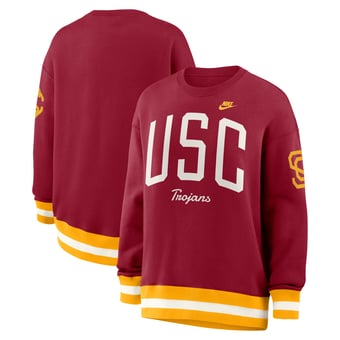 Women's Nike  Cardinal USC Trojans Oversized Legacy Arch Phoenix Sweatshirt