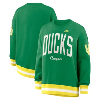 Women's Nike  Green Oregon Ducks Oversized Legacy Arch Phoenix Sweatshirt