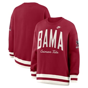 Women's Nike  Crimson Alabama Crimson Tide Oversized Legacy Arch Phoenix Sweatshirt