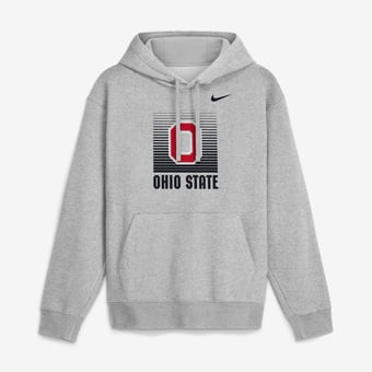 Men's Nike  Heather Gray Ohio State Buckeyes Primetime Gradient Square Club Hoodie