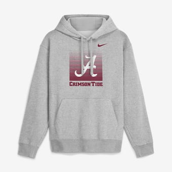 Men's Nike  Heather Gray Alabama Crimson Tide Primetime Gradient Square Club Hoodie